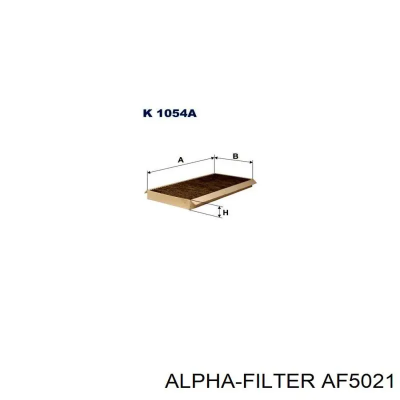 Купить AF5021 Alpha Filter Фильтр салона угольный