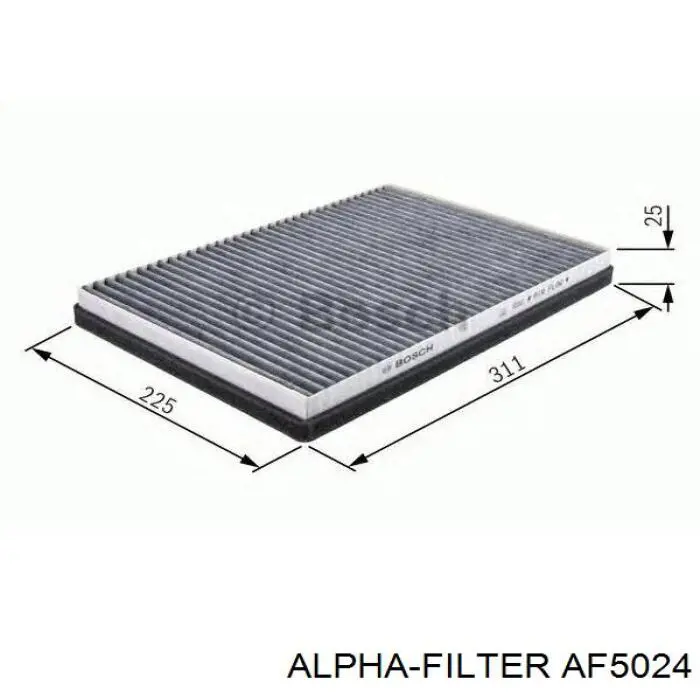 Фильтр салона AF5024 Alpha-filter