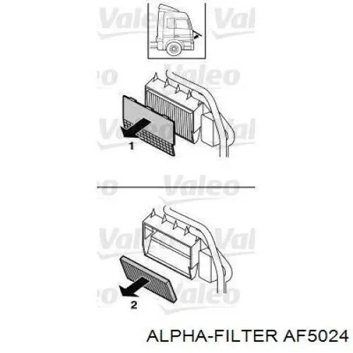 Купить AF5024 Alpha Filter Фильтр салона угольный
