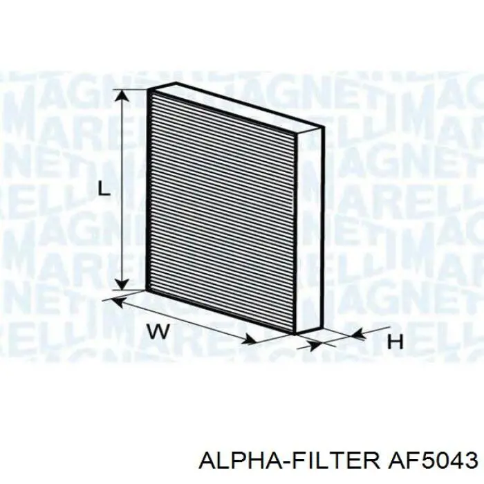 Воздушный фильтр салона Alpha Filter AF5043