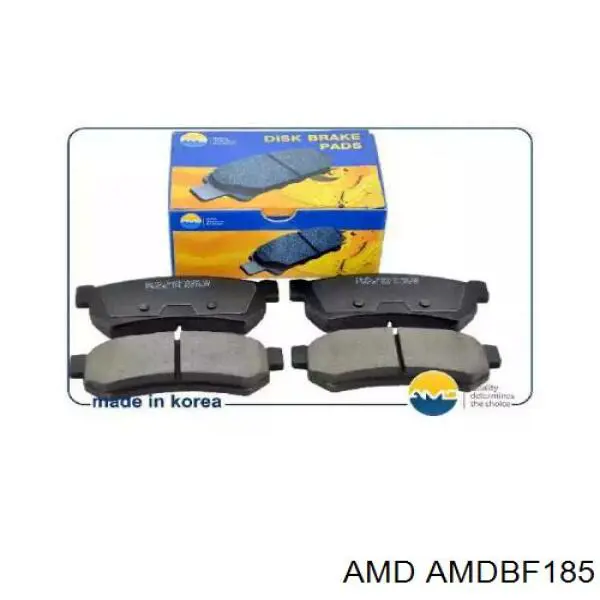 Колодки тормозные задние дисковые AMD AMDBF185