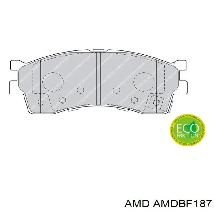 Колодки тормозные передние дисковые AMD AMDBF187