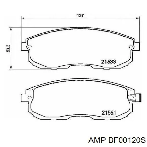 BF00120S AMP/Paradowscy Колодки передние