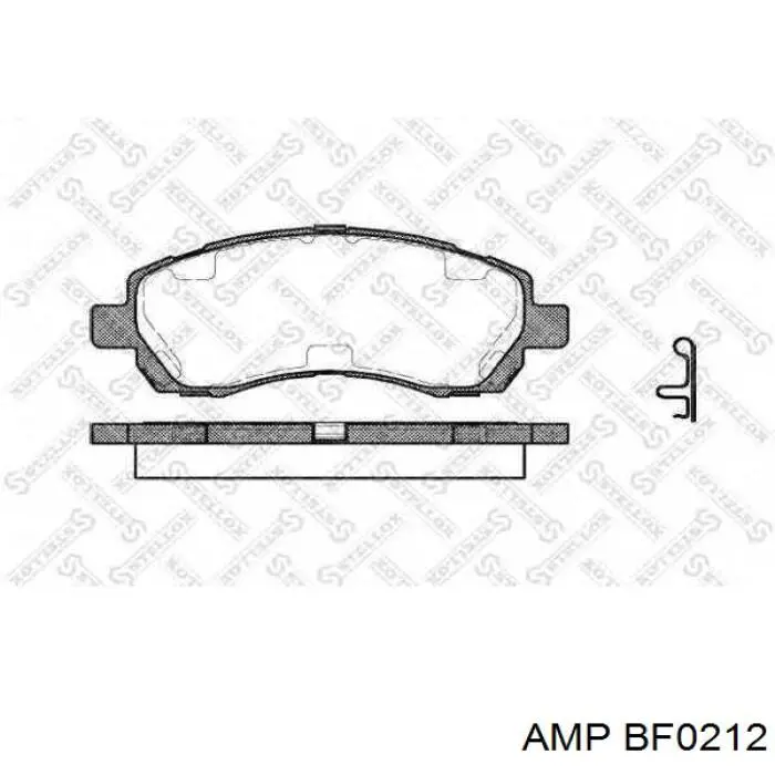 Передние тормозные колодки BF0212 AMP/Paradowscy