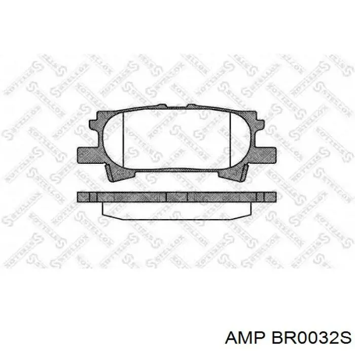 Колодки тормозные задние дисковые AMP BR0032S