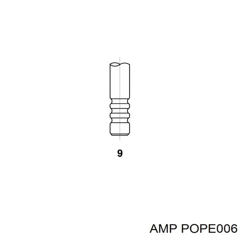 POPE006 AMP/Paradowscy клапан выпускной