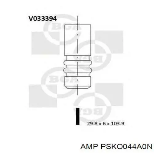 PSKO044-A-0-N AMP/Paradowscy клапан выпускной