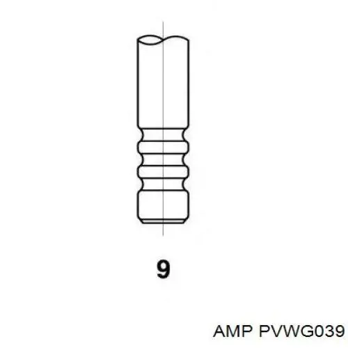 PVWG039 AMP/Paradowscy клапан впускной