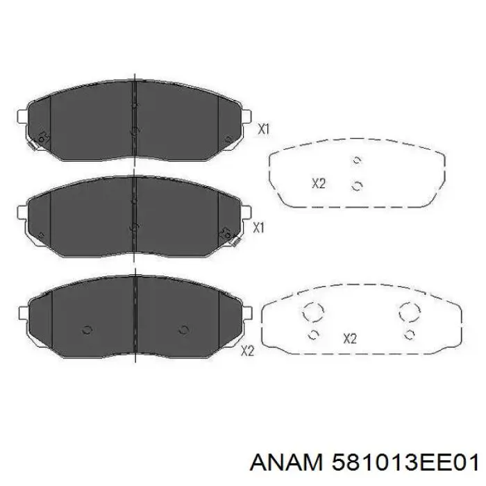 Колодки Anam 581013EE01 цена, от 23.50 USD