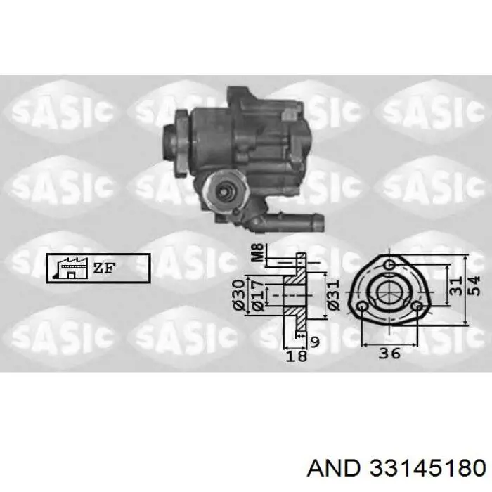 Bomba da Direção hidrâulica assistida 33145180 AND