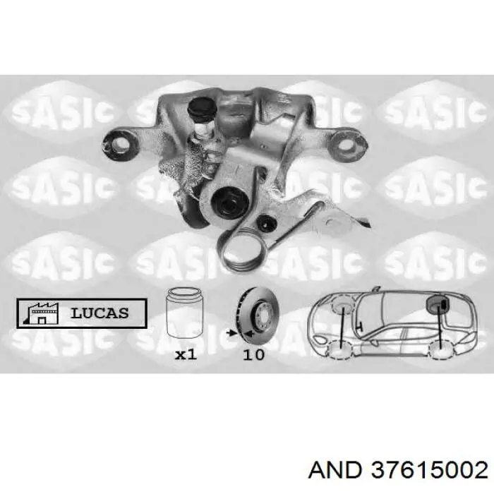 Суппорт тормозной задний правый 37615002 AND