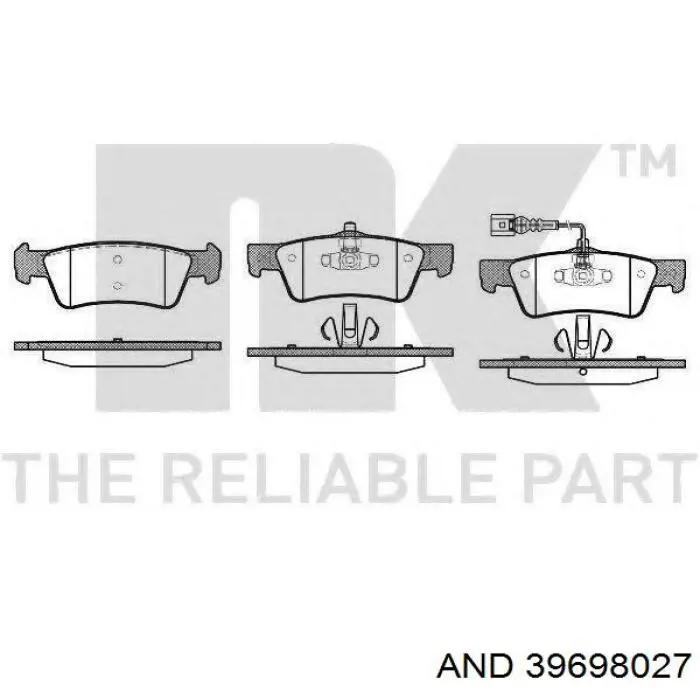Задние тормозные колодки 39698027 AND