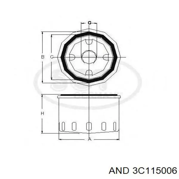 Масляный фильтр 3C115006 AND