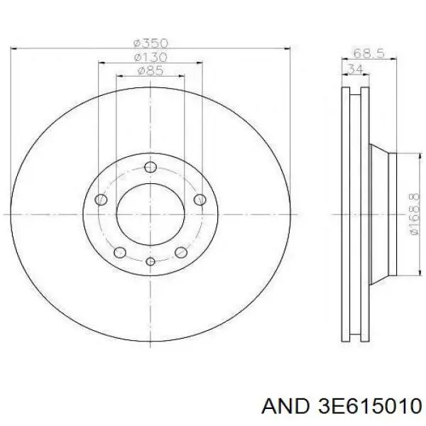 Купить 3E615010 AND Ротор тормозной