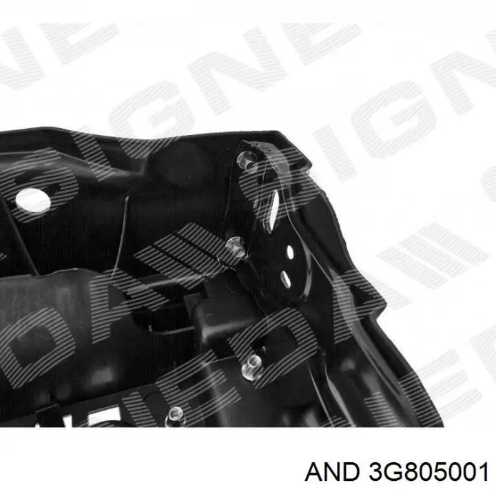 Suporte do radiador montado (painel de montagem de fixação das luzes) 95030410 Polcar