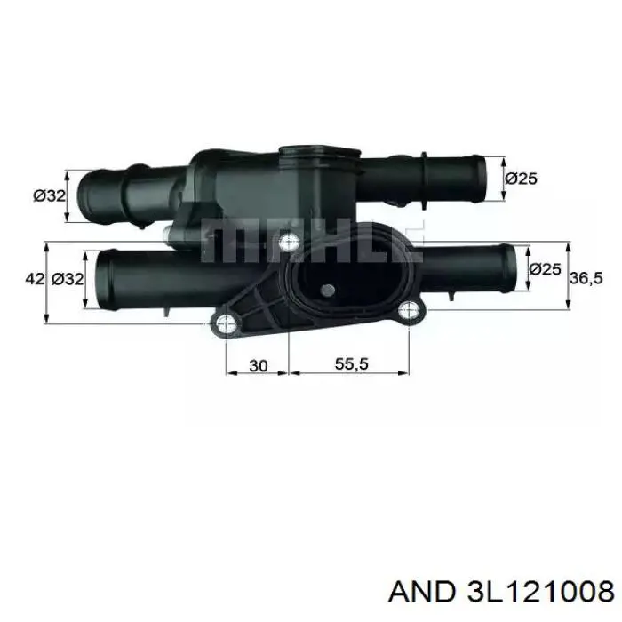 Кожух термостата AND 3L121008 цена, от 48.78 USD