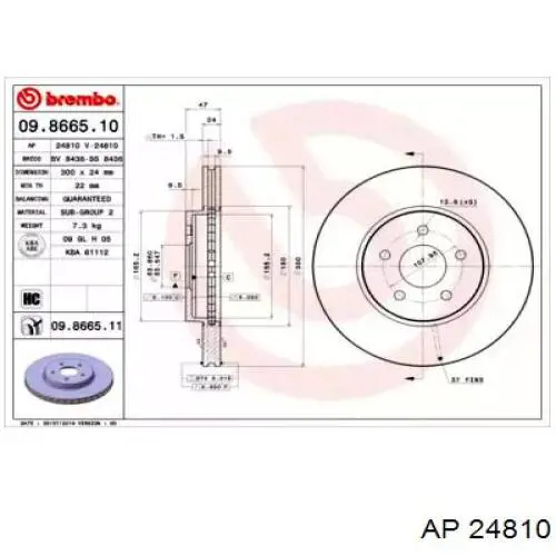 Передние тормозные диски 24810 AP
