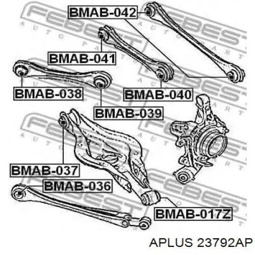 Рычаг задней подвески поперечный Aplus 23792AP цена, от 23.59 USD