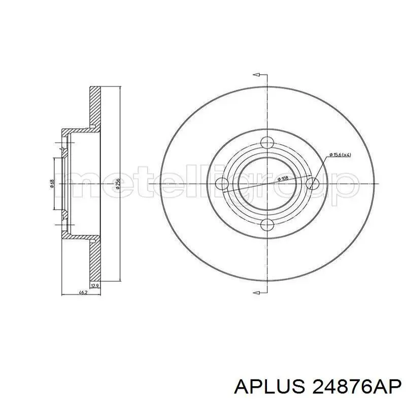 24876AP Aplus Палец шаровой нижний
