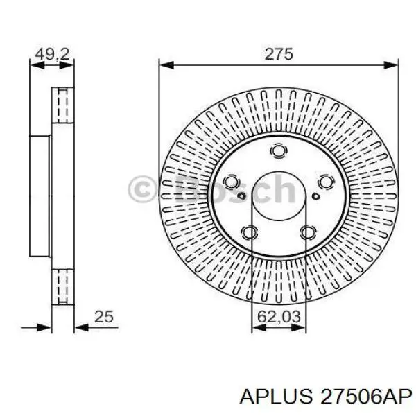Сайлентблок заднего подрамника Aplus 27506AP цена, от 14.21 USD