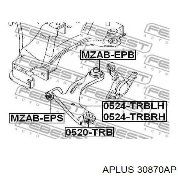 30870AP Aplus рычаг передней подвески нижний правый