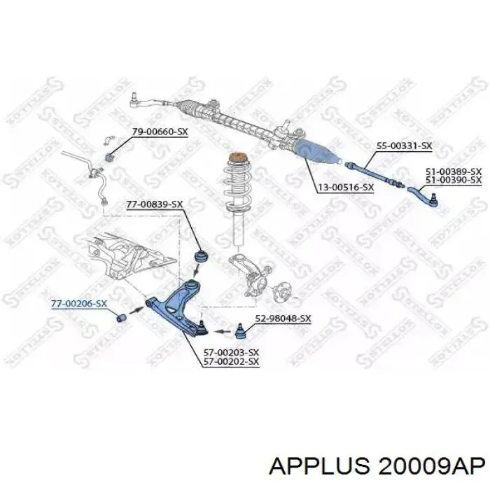 20009AP Aplus сайлентблок переднего нижнего рычага