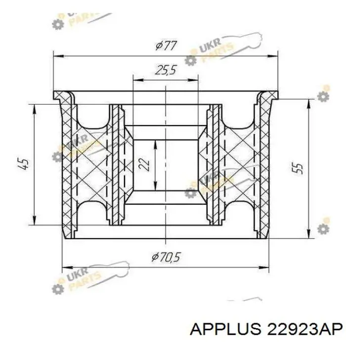 Купить 22923AP Aplus Сайлентблок нижний передней подвески