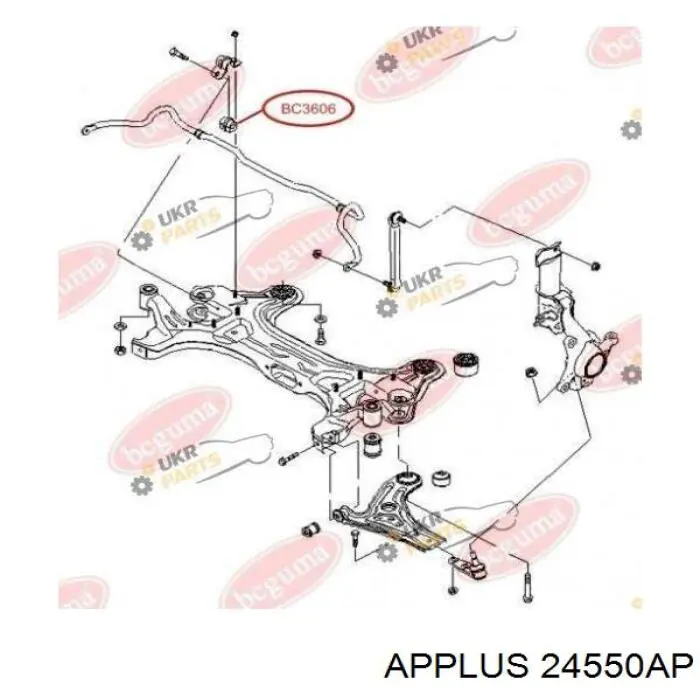 Втулка переднего стабилизатора 24550AP Aplus
