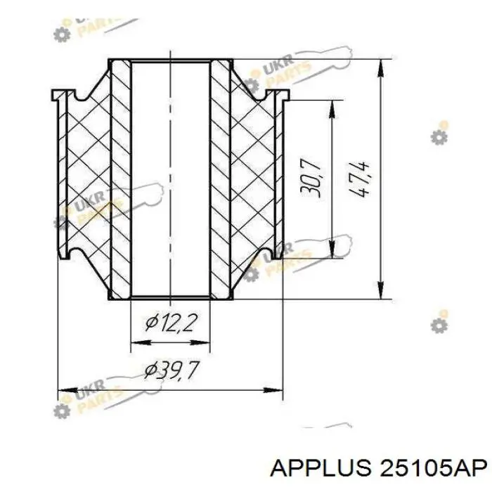Рычаг задней подвески поперечный Aplus 25105AP цена, от 39.91 USD