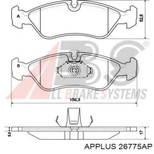 Soporte de barra estabilizadora delantera 26775AP Aplus