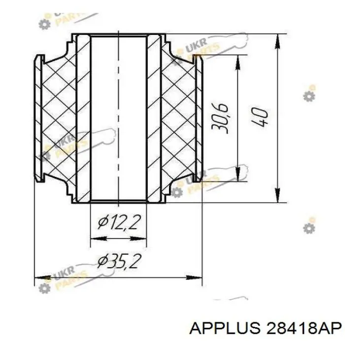Сайлентблок амортизатора переднего Aplus 28418AP цена, от 6.97 USD