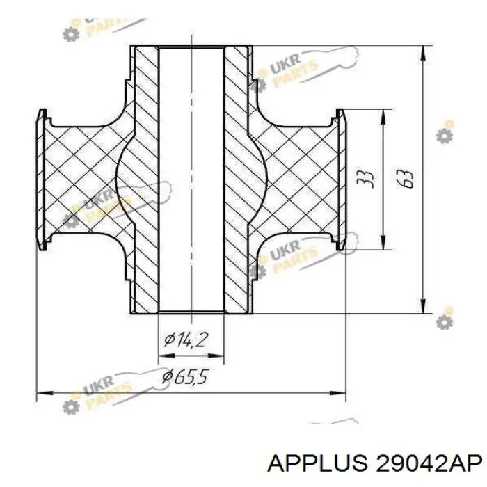 Купить 29042AP Aplus Сайлентблок нижний передней подвески