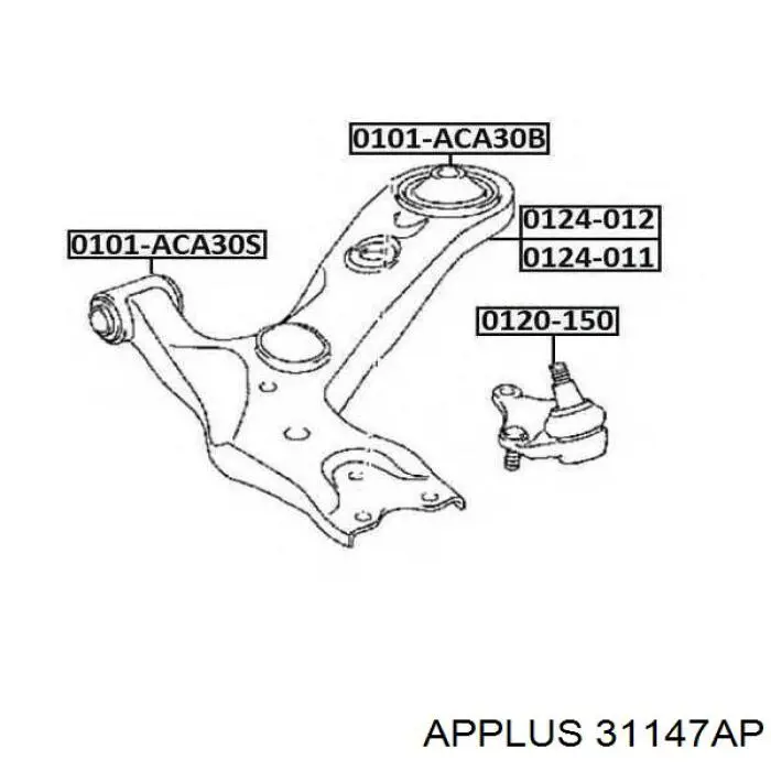 31147AP Aplus сайлентблок переднего нижнего рычага