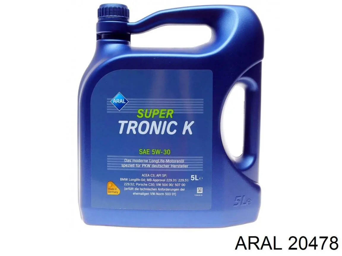 Моторное масло Aral SuperTronic Longlife III 5W-30 Синтетическое 1л (20478)