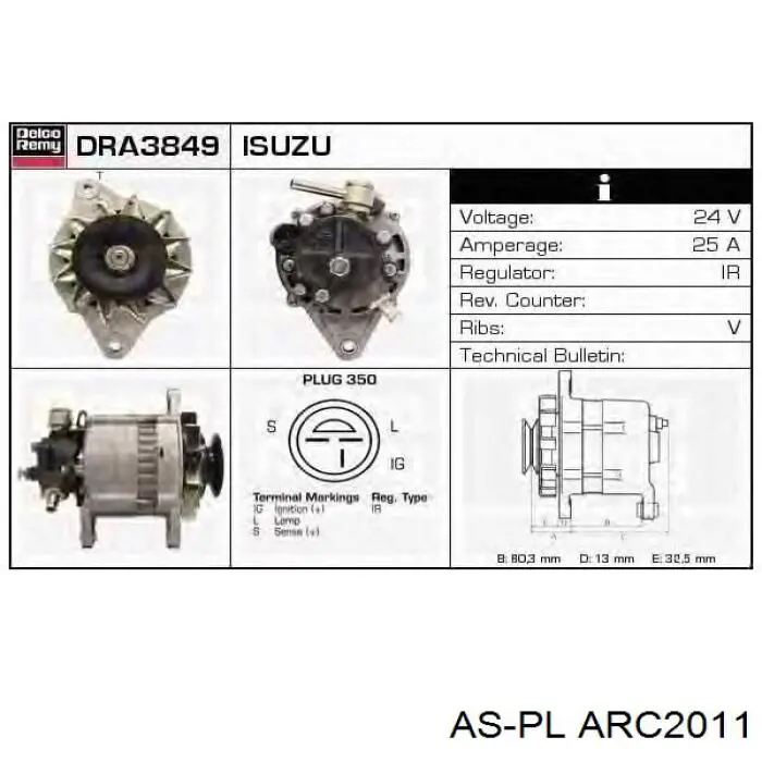 Выпрямитель As-pl ARC2011 цена, от 10.09 USD