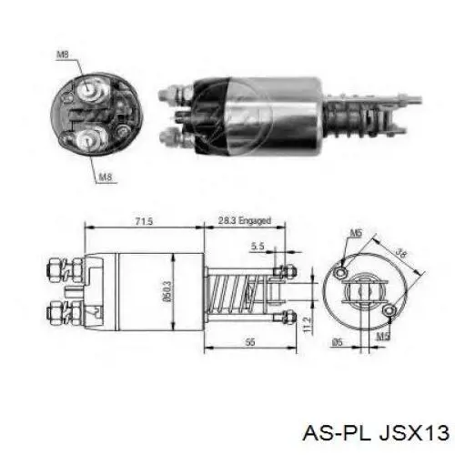 Щётка стартера AS/Auto Storm JSX13 цена, от 3.87 USD