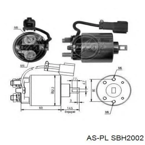 Щеткодержатель стартера SBH2002 As-pl