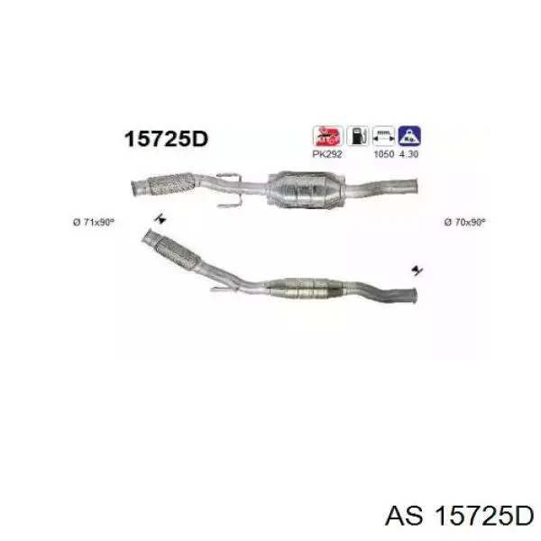 Катализатор 15725D AS/Auto Storm