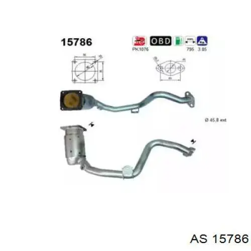 Каталитический нейтрализатор отработавших газов BM Catalysts BM90905H цена, от 172.37 USD