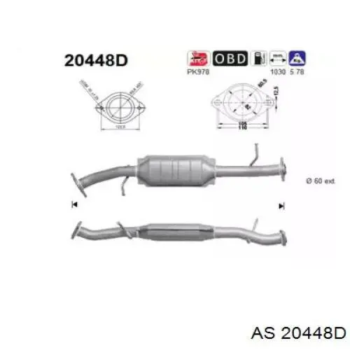 Convertidor - catalisador para Ford Ranger (ET)