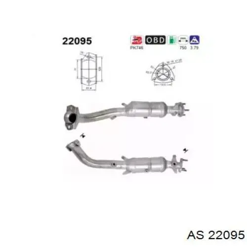 Катализатор 22095 AS/Auto Storm