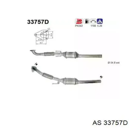 Катализатор 33757D AS/Auto Storm