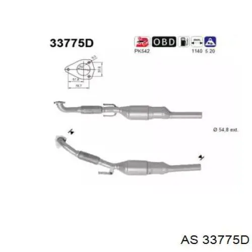 Катализатор 33775D AS/Auto Storm