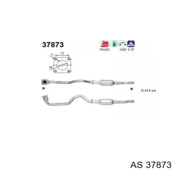 Катализатор 37873 AS/Auto Storm