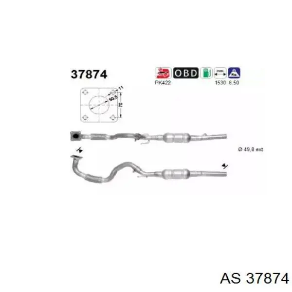 Катализатор 37874 AS/Auto Storm