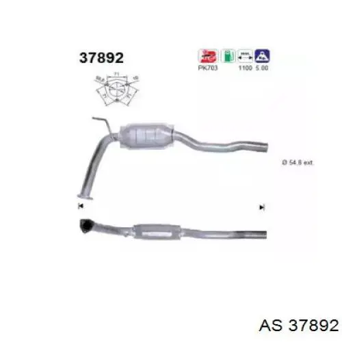 Катализатор 37892 AS/Auto Storm