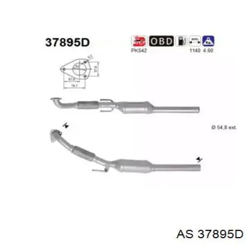 Катализатор 37895D AS/Auto Storm