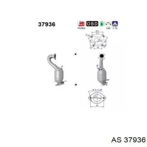 Катализатор 37936 AS/Auto Storm