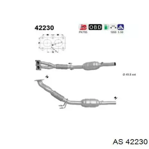 Передняя часть глушителя 42230 AS/Auto Storm