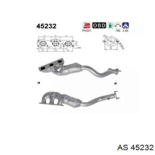 Коллектор выпускной 45232 AS/Auto Storm